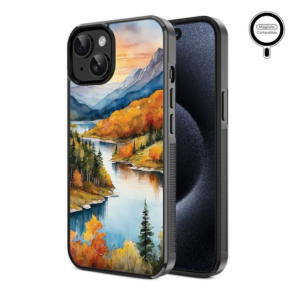 MyBat Design Lab Series MagSafe Case for Apple iPhone 17e / 16e / 14 / 13 - Impressionist Foliage - MIP13CSLESMSM452-2.jpg