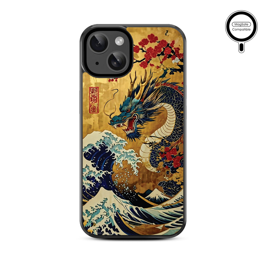 MyBat Design Lab Series MagSafe Case for Apple iPhone 17e / 16e / 14 / 13 - Rising Dragon - MIP13CSLESMSM455-3.jpg