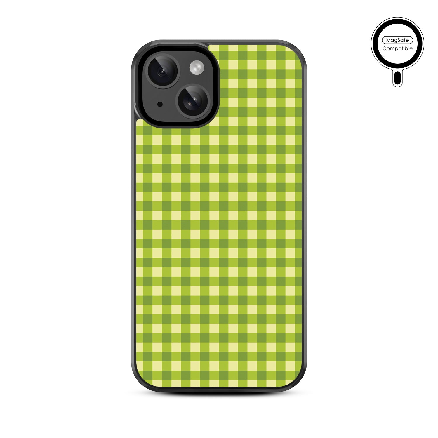 MyBat Design Lab Series MagSafe Case for Apple iPhone 17e / 16e / 14 / 13 - Green Gingham
