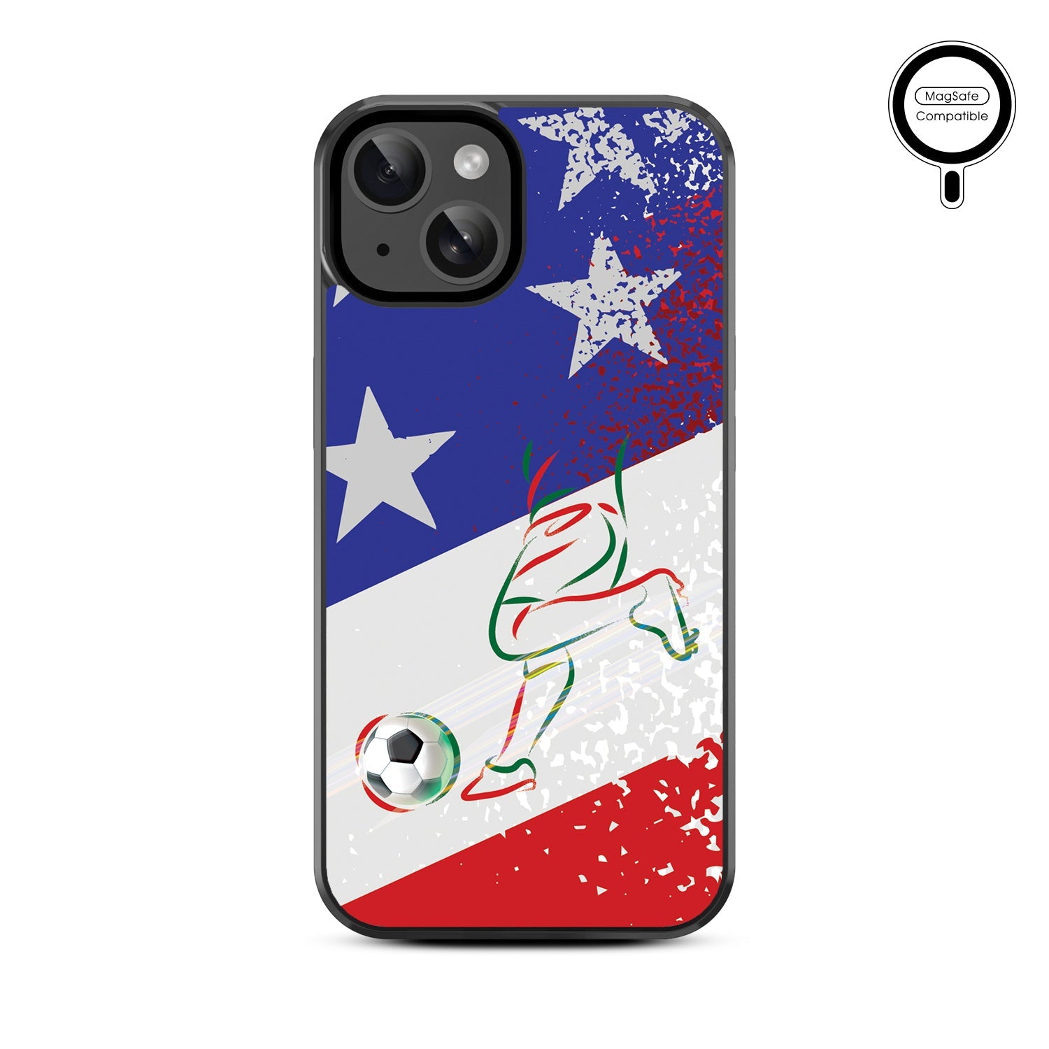 MyBat Design Lab Series MagSafe Case for Apple iPhone 17e / 16e / 14 / 13 – USA Soccer