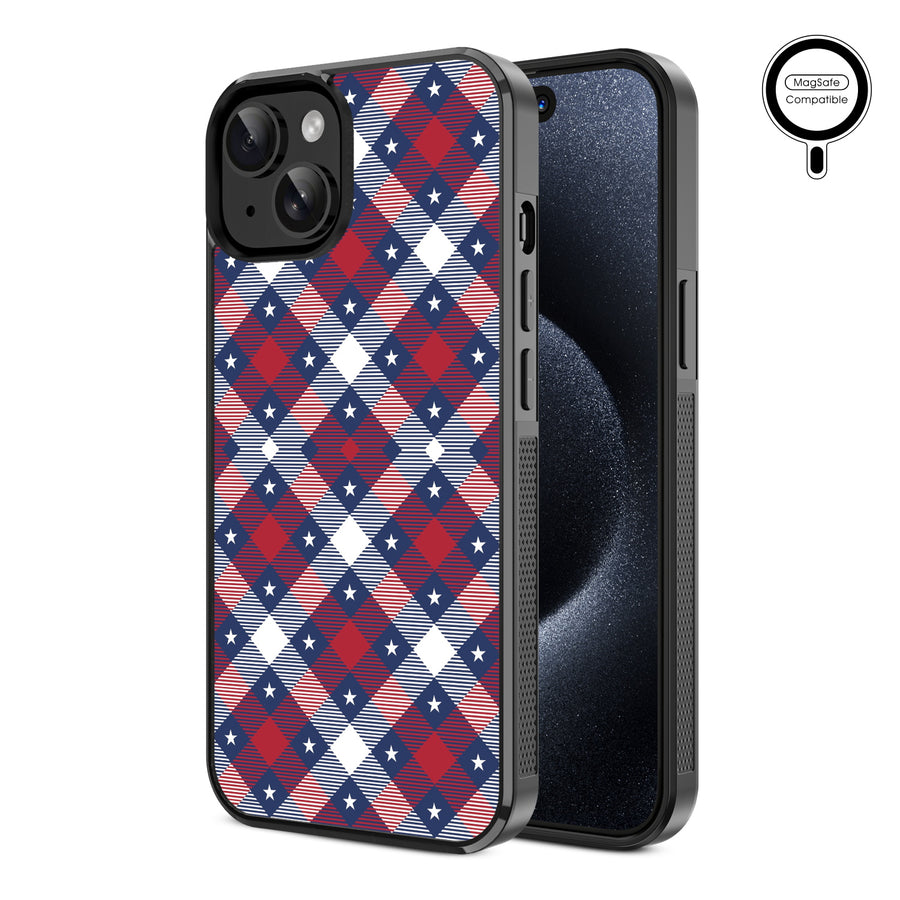MyBat Design Lab Series MagSafe Case for Apple iPhone 17e / 16e / 14 / 13 – Americana Plaid - MIP13CSLESMSM523-1.JPG