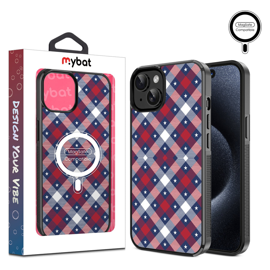 MyBat Design Lab Series MagSafe Case for Apple iPhone 17e / 16e / 14 / 13 – Americana Plaid - MIP13CSLESMSM523.JPG