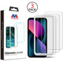 MyBat (3 Pack)Tempered Glass Screen Protector with Installation Frame for Apple iPhone 13 mini - Clear