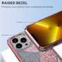 MyBat TUFF Kleer Hybrid Case for Apple iPhone 13 Pro - Electroplated Rose Gold / Transparent Clear Mini Crystals & Glitter - MIP13PCSE4TD223-6.jpg