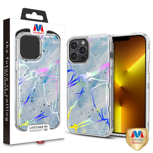 MyBat TUFF Kleer Hybrid Case for Apple iPhone 13 Pro - Blue Marbling / Electroplating Silver - MIP13PCSE4TM203-1.jpg