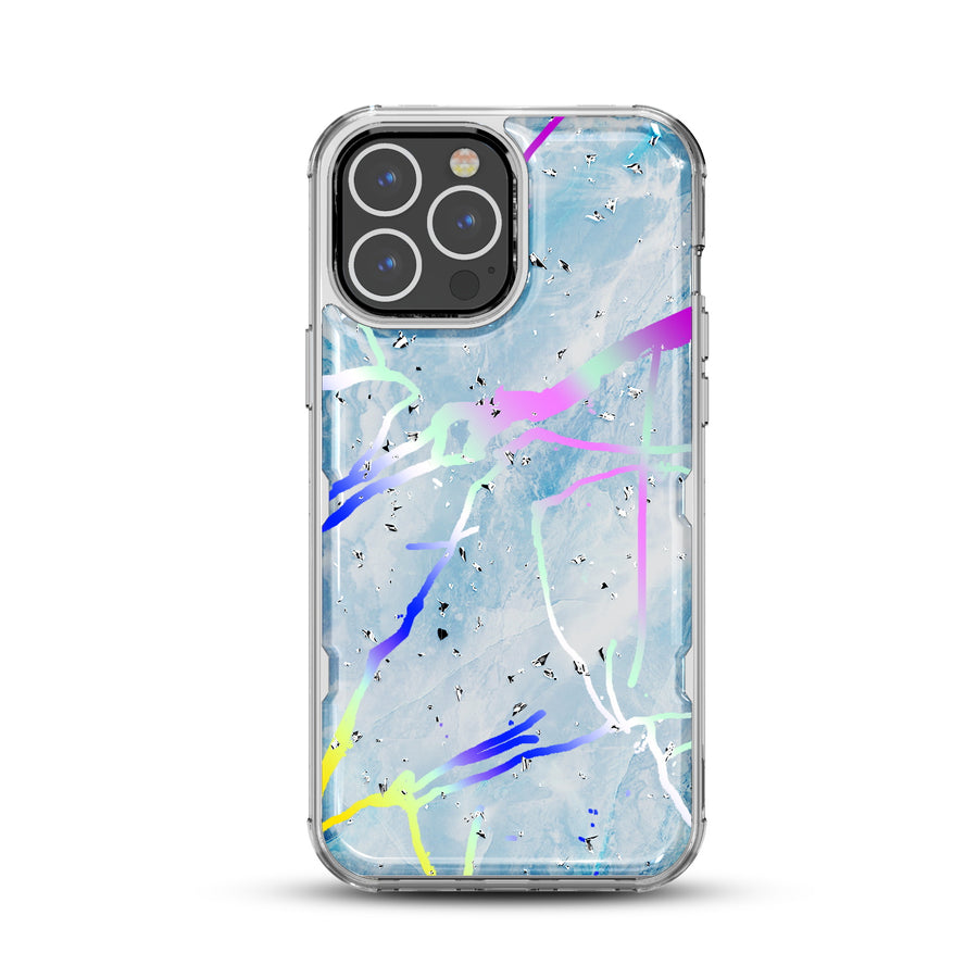MyBat TUFF Kleer Hybrid Case for Apple iPhone 13 Pro - Blue Marbling / Electroplating Silver - MIP13PCSE4TM203-3.jpg
