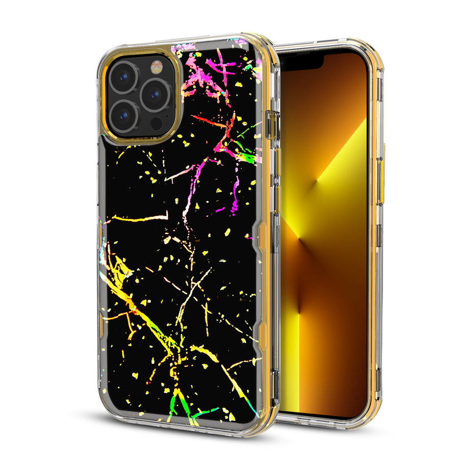 MyBat TUFF Kleer Hybrid Case for Apple iPhone 13 Pro - Black Marbling / Electroplating Gold - MIP13PCSE4TM204-2.jpg