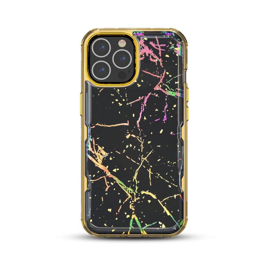 MyBat TUFF Kleer Hybrid Case for Apple iPhone 13 Pro - Black Marbling / Electroplating Gold - MIP13PCSE4TM204-3.jpg