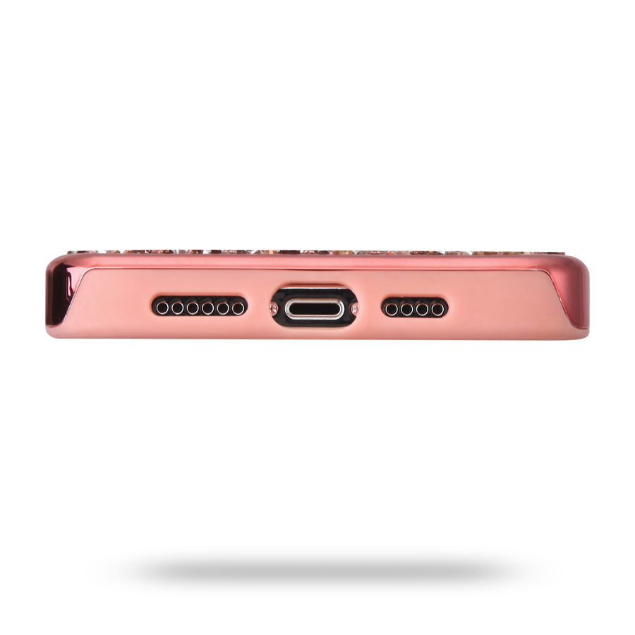 MyBat Encrusted Rhinestones Hybrid Case for Apple iPhone 13 Pro - Electroplated Pink / Pink - MIP13PCSFSSD104-5.jpg