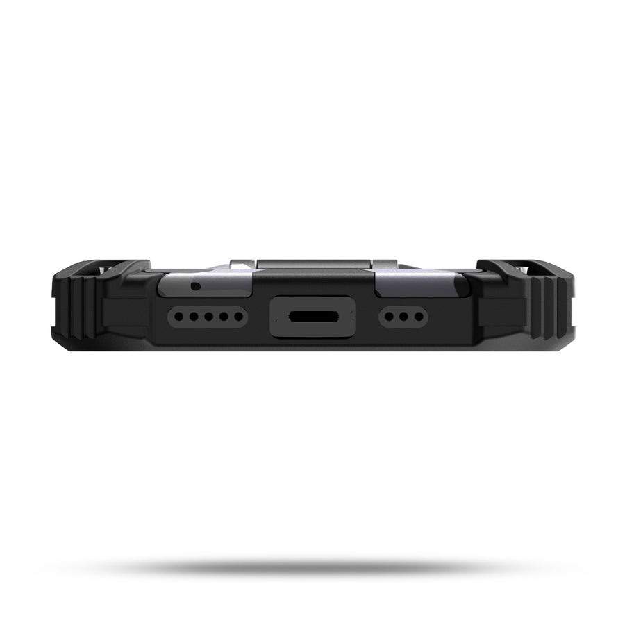 MyBat Sturdy Hybrid Protector Cover (with Stand) for Apple iPhone 13 Pro - Gray Camouflage / Black - MIP13PCSFSSM812-6.jpg