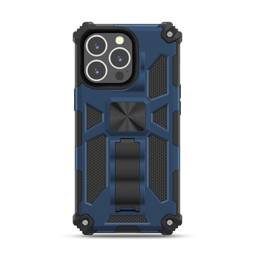 MyBat Sturdy Hybrid Protector Cover (with Stand) for Apple iPhone 13 Pro - Ink Blue / Black - MIP13PCSFSSS002-3.jpg