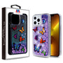 MyBat Glitter Hybrid Protector Cover for Apple iPhone 13 Pro - Butterfly Dancing & Purple Quicksand (Hearts)