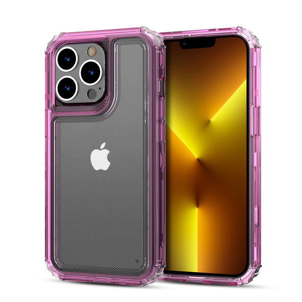 MyBat Hybrid Protector Cover for Apple iPhone 13 Pro - Transparent Pink / Transparent Clear - MIP13PCSSASS773-2.jpg