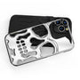 MyBat Skullcap Hybrid Protector Cover for Apple iPhone 13 Pro - Silver Plating / Black - MIP13PCSSLCC101-8.jpg