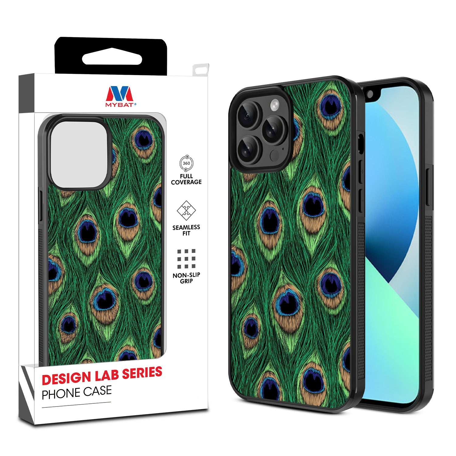 MyBat Design Lab Series Case for Apple iPhone 13 Pro Max (6.7) - Peacock Feathers