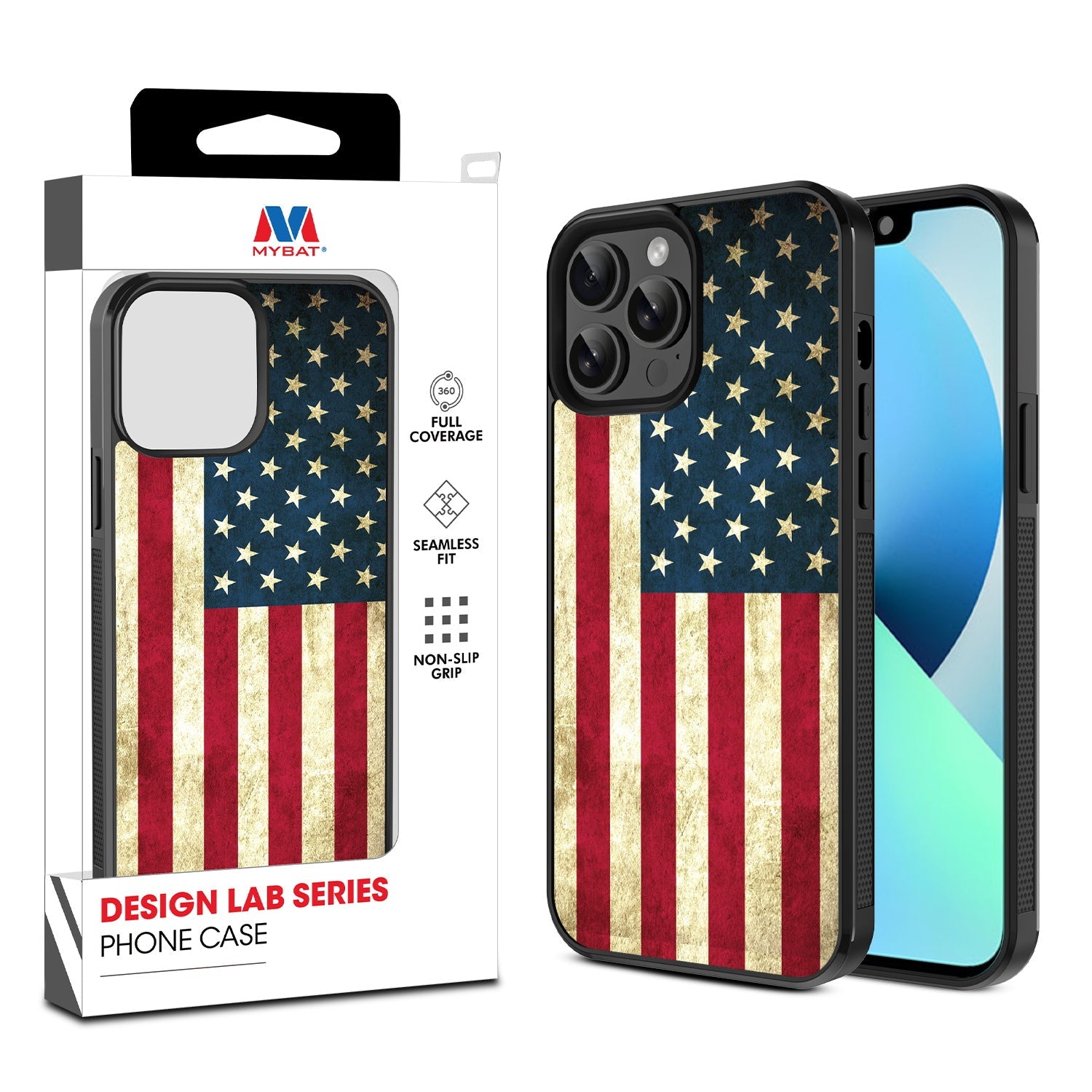 MyBat Design Lab Series Case for Apple iPhone 13 Pro Max (6.7) - American Flag