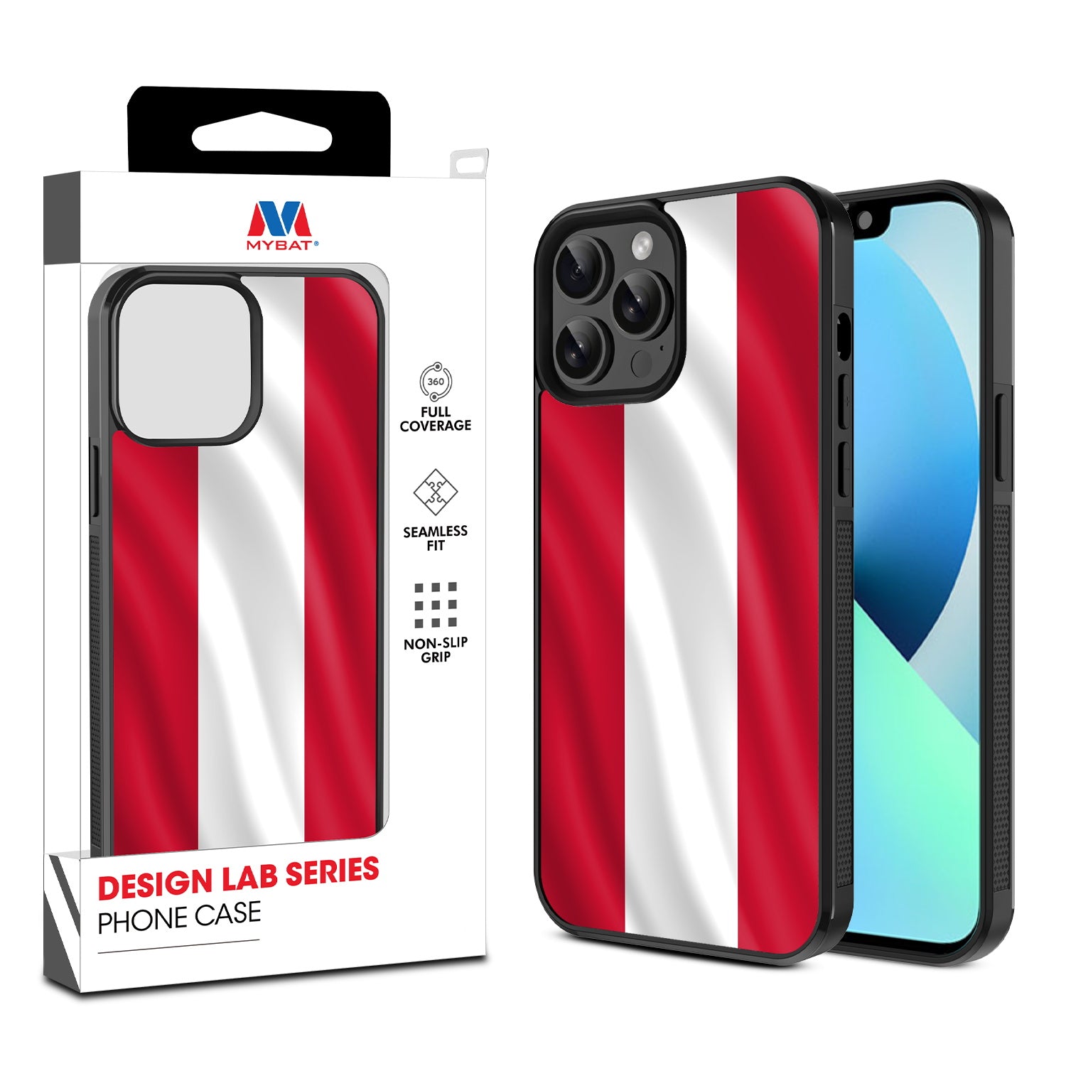 MyBat Design Lab Series Case for Apple iPhone 13 Pro Max (6.7) - Austria Flag