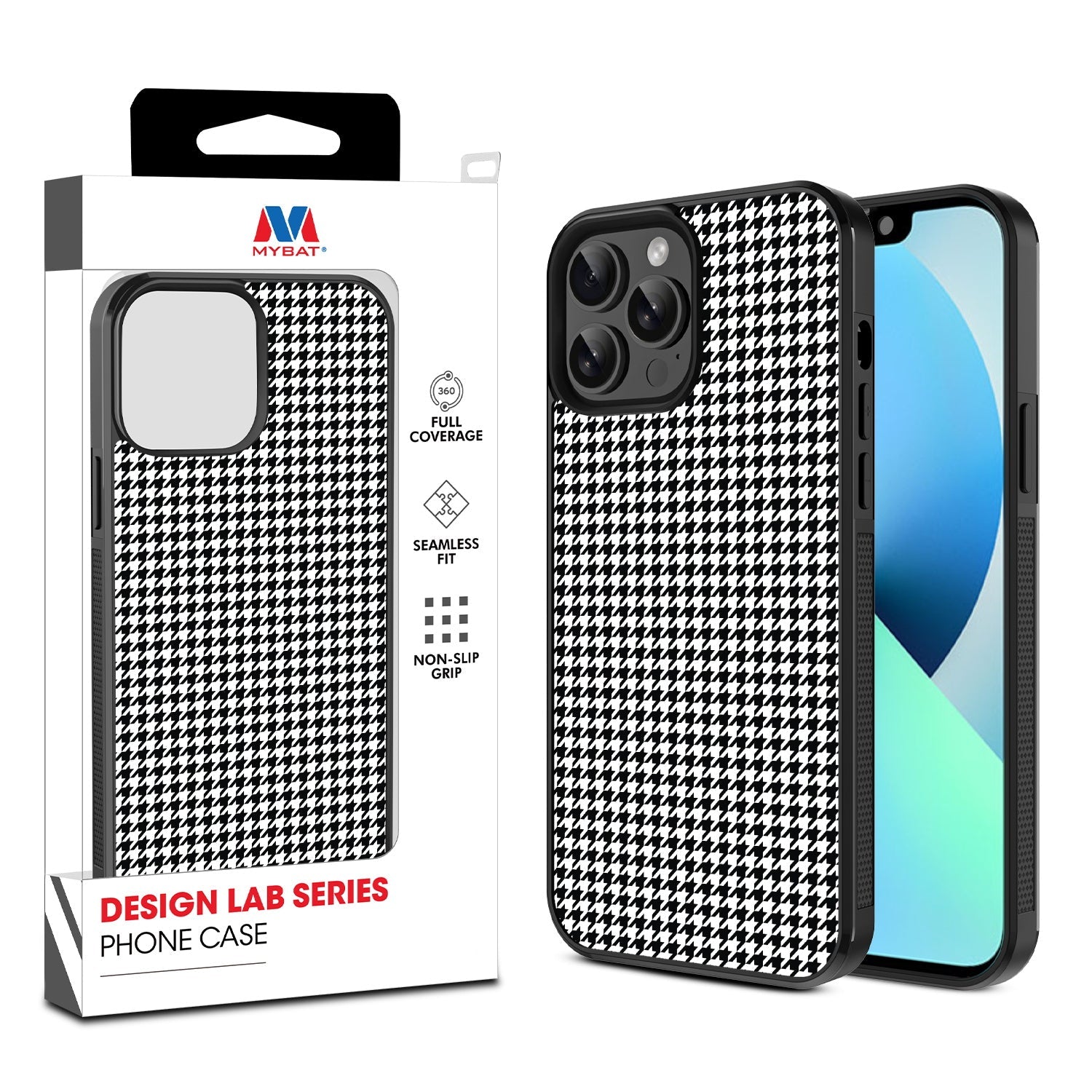 MyBat Design Lab Series Case for Apple iPhone 13 Pro Max (6.7) - Classic Houndstooth