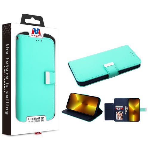 MyBat MyJacket Wallet Xtra Series for Apple iPhone 13 Pro - Teal Green / Dark Blue - MIP13PPCMJG038-1.jpg