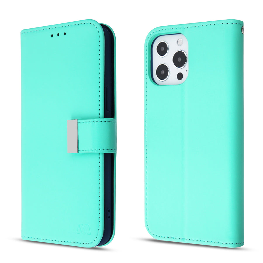 MyBat MyJacket Wallet Xtra Series for Apple iPhone 13 Pro - Teal Green / Dark Blue - MIP13PPCMJG038-6.jpg