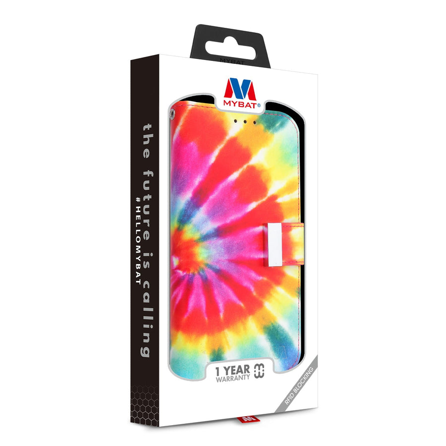 MyBat MyJacket Wallet Xtra Series with RFID Blocking for Apple iPhone 13 Pro - Tie Dye Swirl