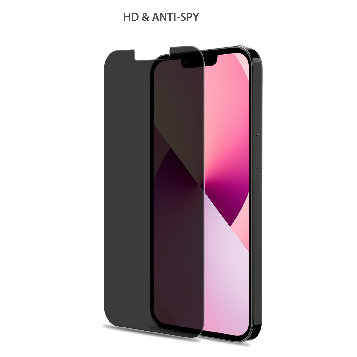 MyBat Privacy Tempered Glass Screen Protector (2.5D) for Apple iPhone 17e / 16e / 14 / 13 Pro / 13 - Black - MIP13PSC67-2.jpg