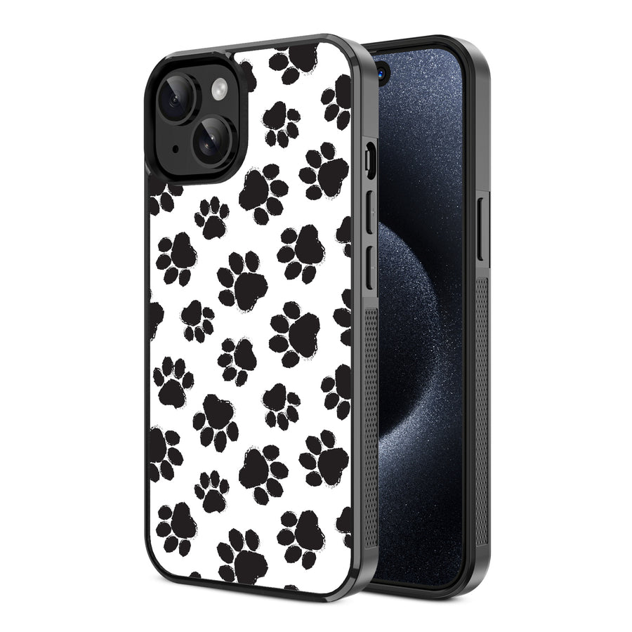MyBat Design Lab Series Case for Apple iPhone 17e / 16e / 14 / 13 - Black Paw Prints - MIP14CSLESM002-2.jpg