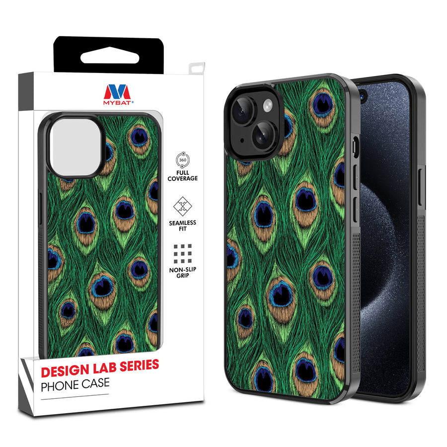 MyBat Design Lab Series Case for Apple iPhone 17e / 16e / 14 / 13 - Peacock Feathers - MIP14CSLESM018-1.jpg