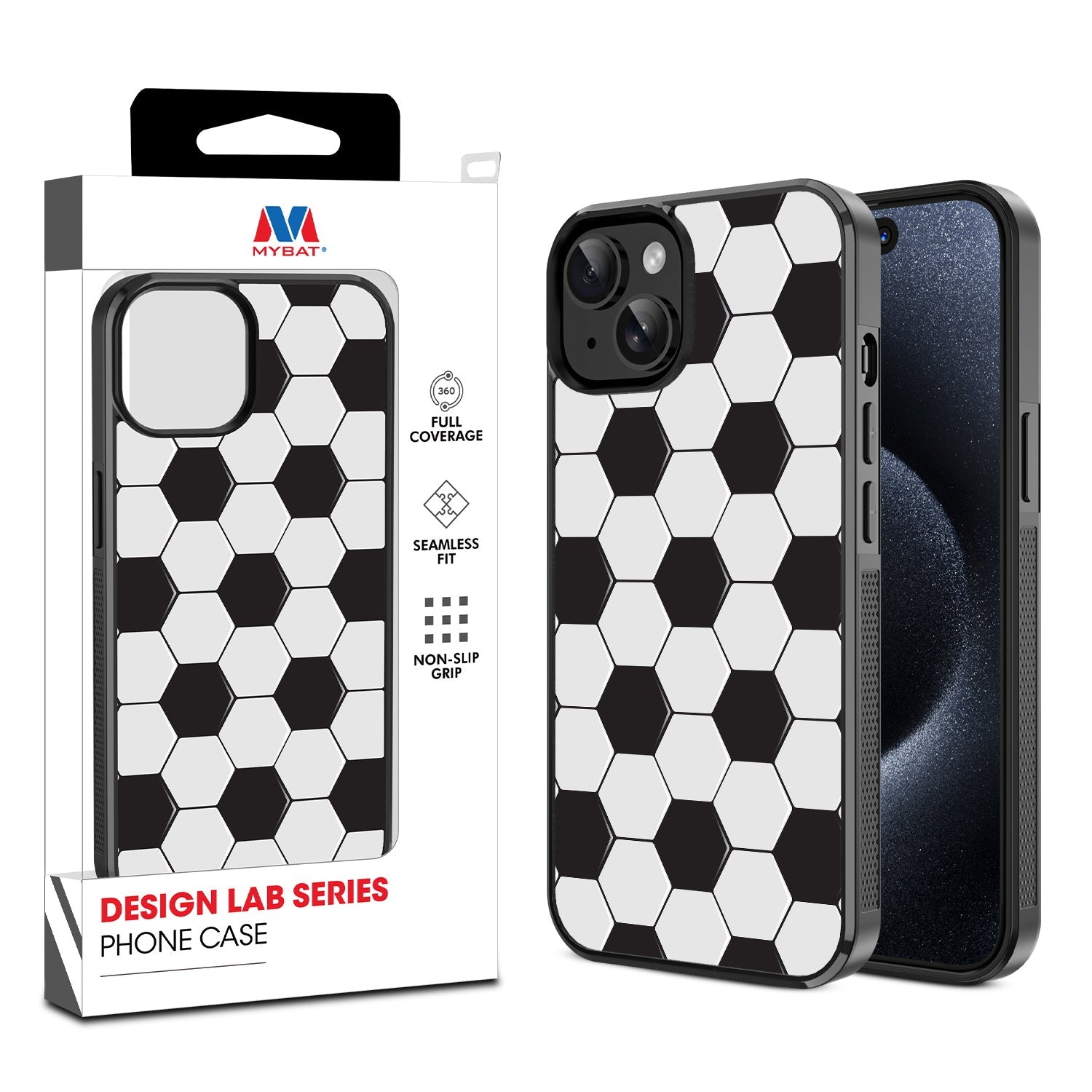 MyBat Design Lab Series Case for Apple iPhone 17e / 16e / 14 / 13 - Soccer