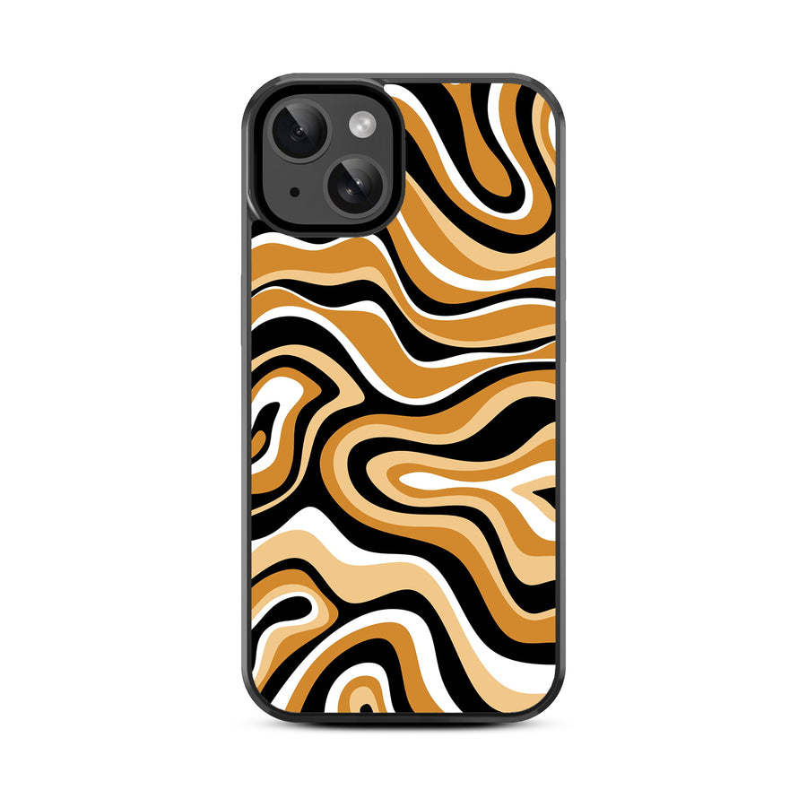 MyBat Design Lab Series Case for Apple iPhone 17e / 16e / 14 / 13 - Groovy Golden Swirls - MIP14CSLESM093-3.jpg