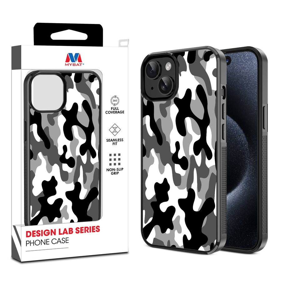 MyBat Design Lab Series Case for Apple iPhone 17e / 16e / 14 / 13 - Black & White Camouflage