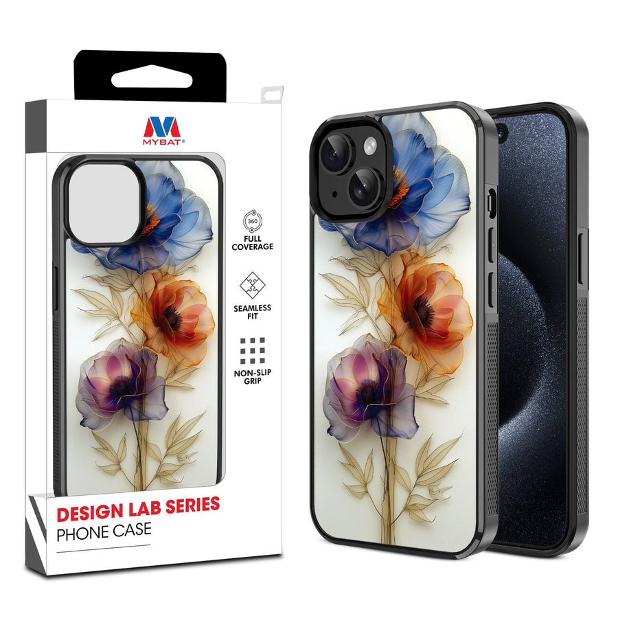 MyBat Design Lab Series Case for Apple iPhone 17e / 16e / 14 / 13 - Pressed Flowers