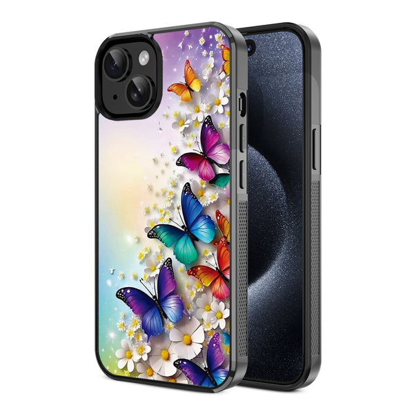 MyBat Design Lab Series Case for Apple iPhone 17e / 16e / 14 / 13 - Rainbow Butterflies - MIP14CSLESM187-2.jpg