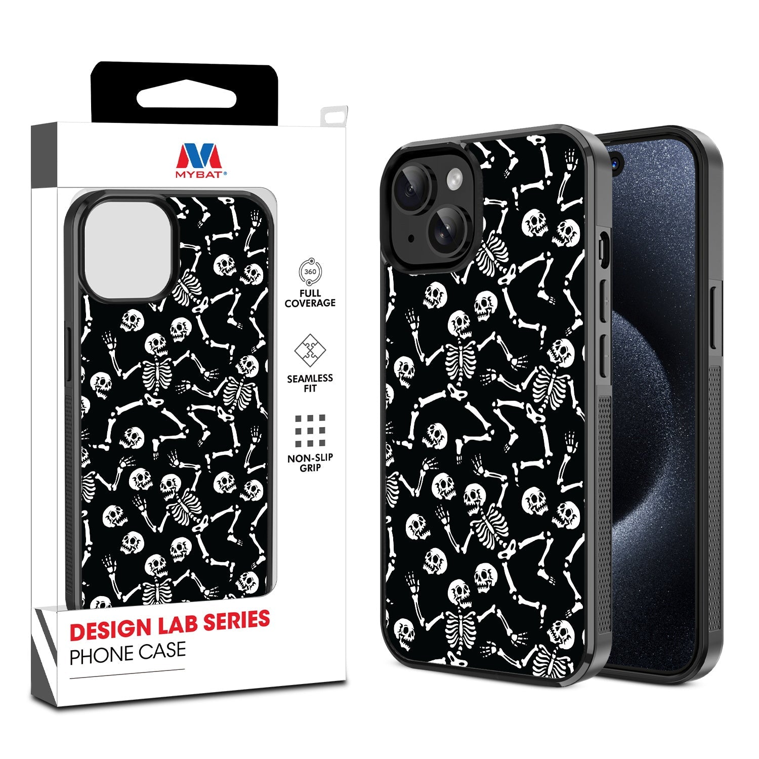 MyBat Design Lab Series Case for Apple iPhone 17e / 16e / 14 / 13 - Skeleton Crew