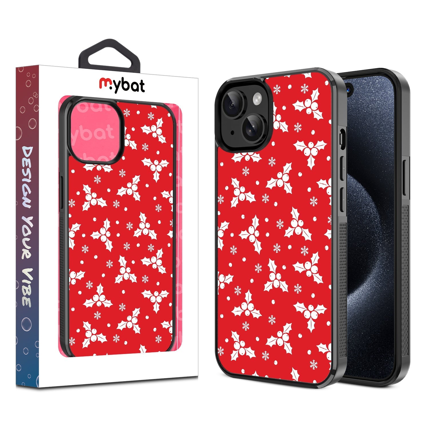 MyBat Design Lab Series Case for Apple iPhone 17e / 16e / 14 / 13 - Merry Mistletoe