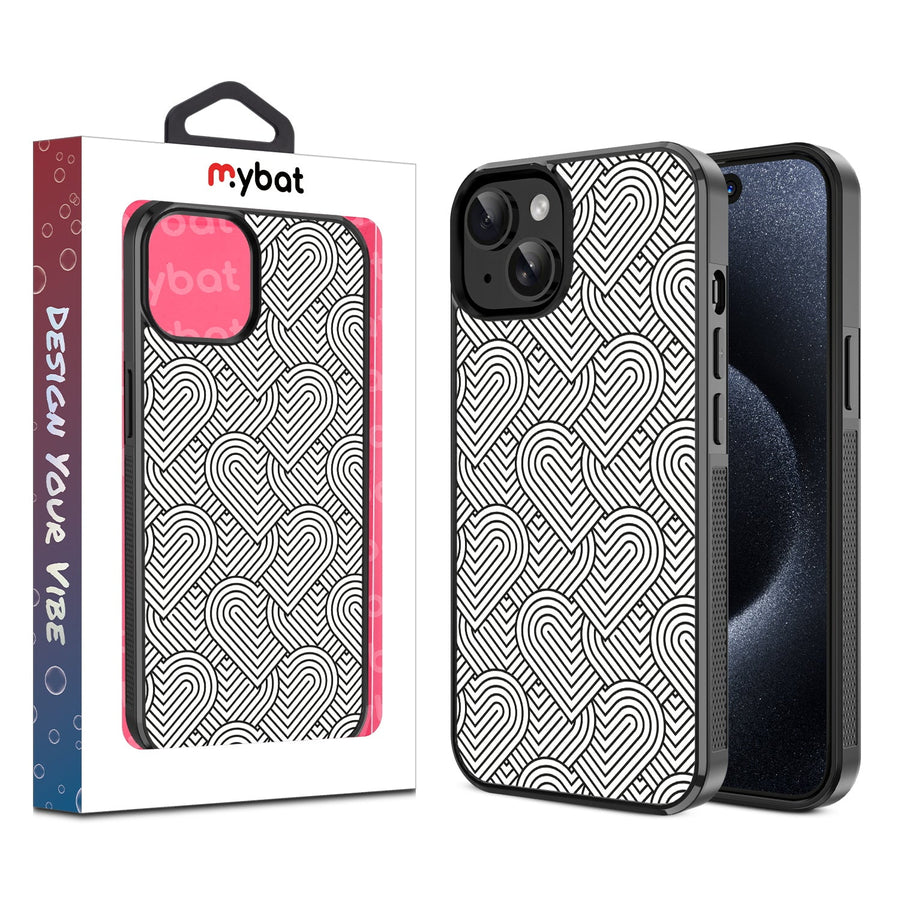MyBat Design Lab Series Case for Apple iPhone 17e / 16e / 14 / 13 - Hearts Aligned