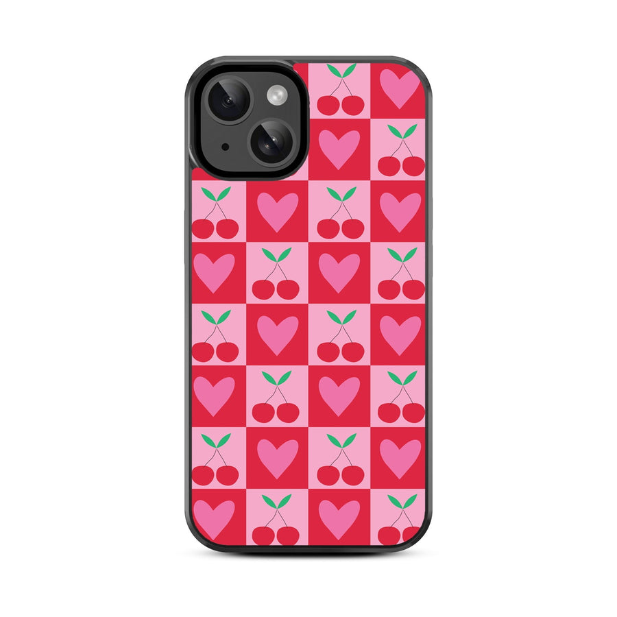 MyBat Design Lab Series Case for Apple iPhone 17e / 16e / 14 / 13 - Cherry Hearts