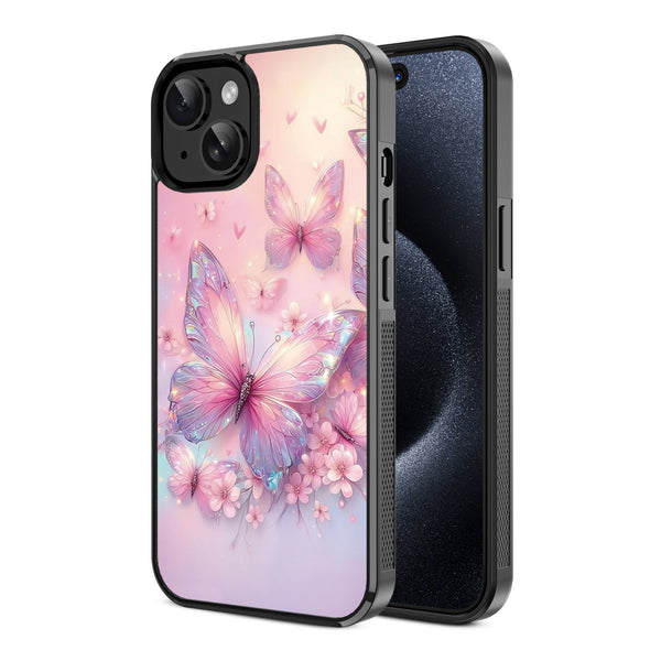 MyBat Design Lab Series Case for Apple iPhone 17e / 16e / 14 / 13  - Pink Butterflies - MIP14CSLESM361-2.jpg
