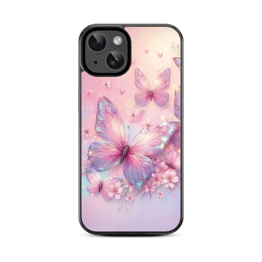 MyBat Design Lab Series Case for Apple iPhone 17e / 16e / 14 / 13  - Pink Butterflies