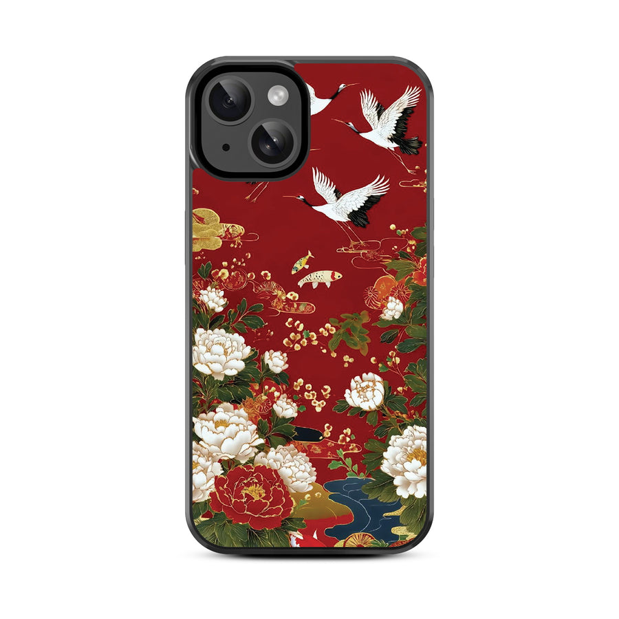MyBat Design Lab Series Case for Apple iPhone 17e / 16e / 14 / 13  - Crane and Koi Fish - MIP14CSLESM391-3.jpg