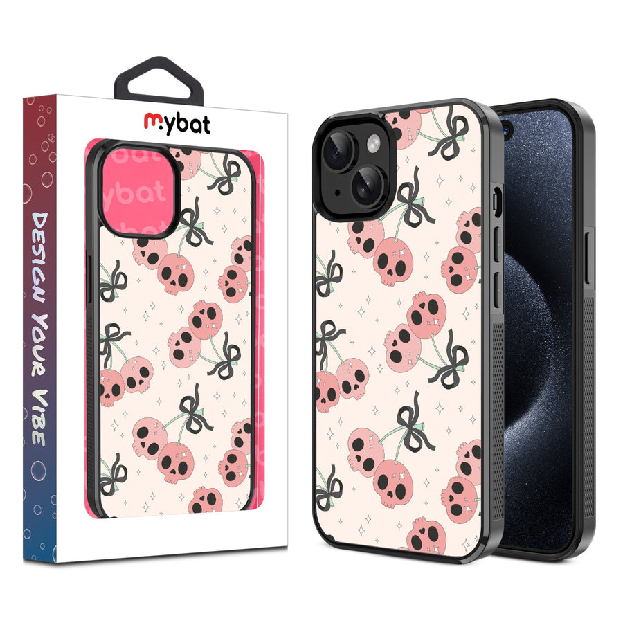 MyBat Design Lab Series Case for Apple iPhone 17e / 16e / 14 / 13  - Cherry Skulls