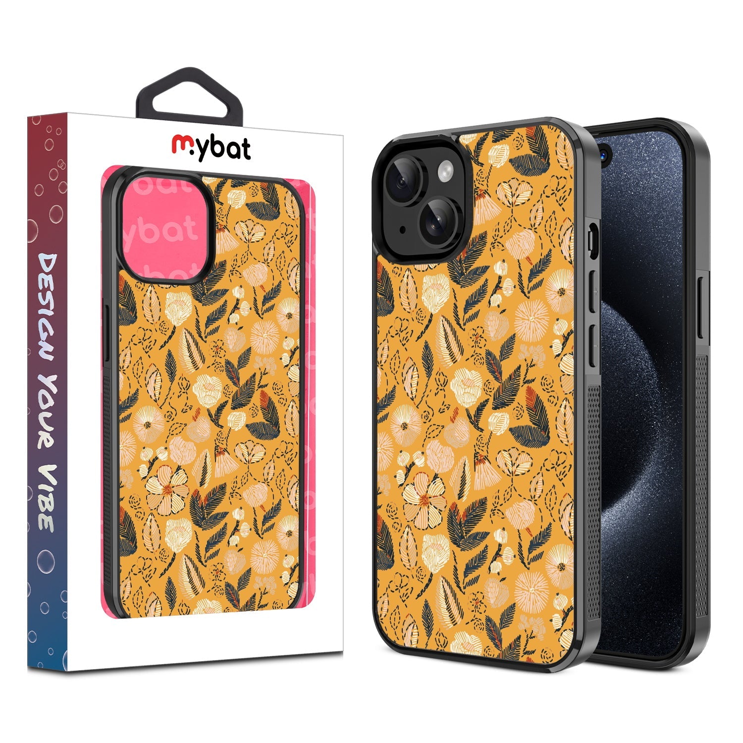 MyBat Design Lab Series Case for Apple iPhone 17e / 16e / 14 / 13  - Floral Stitch