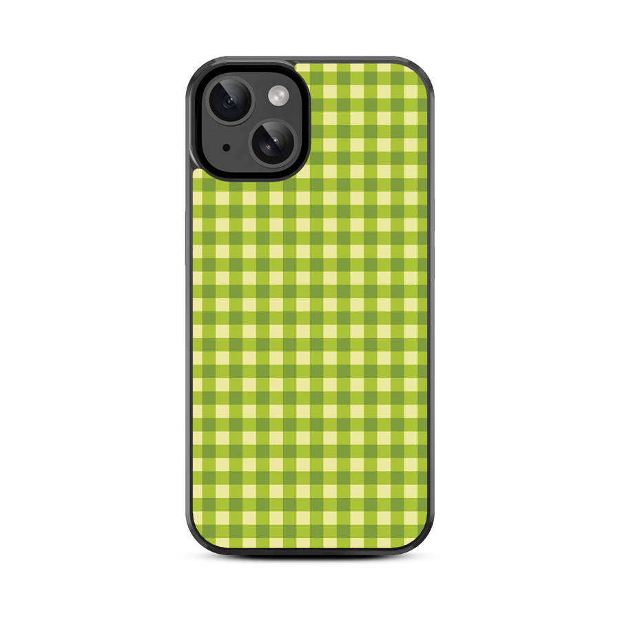 MyBat Design Lab Series Case for Apple iPhone 17e / 16e / 14 / 13 - Green Gingham - MIP14CSLESM476-3.jpg