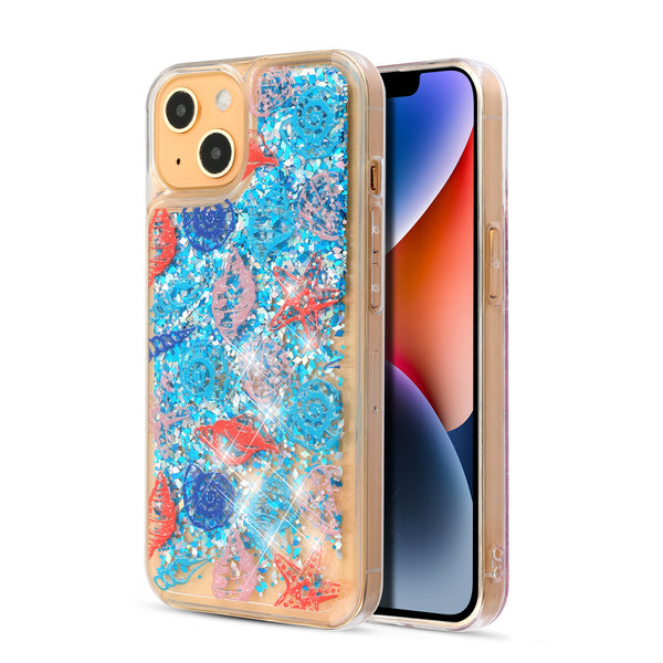 MyBat Quicksand Glitter Hybrid Protector Cover for Apple iPhone 14 Plus - Seashells - MIP14MCSGTMM022-2.jpg