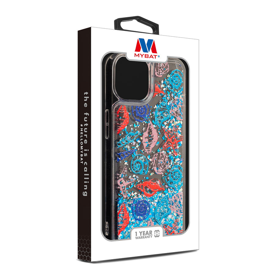 MyBat Quicksand Glitter Hybrid Protector Cover for Apple iPhone 14 Plus - Seashells - MIP14MCSGTMM022-3.jpg
