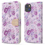 MyBat MyJacket Wallet Diamond Series for Apple iPhone 14 Plus - Fresh Purple Flowers - MIP14MPCMJD103-5.jpg