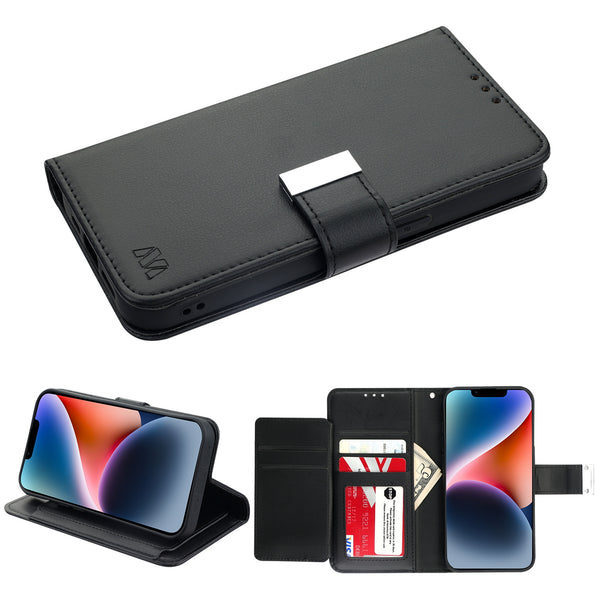 MyBat MyJacket Wallet Xtra Series for Apple iPhone 14 Plus - Black / Black - MIP14MPCMJG031-2.jpg