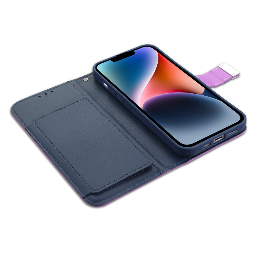 MyBat MyJacket Wallet Xtra Series for Apple iPhone 14 Plus - Purple / Dark Blue - MIP14MPCMJG034-5.jpg
