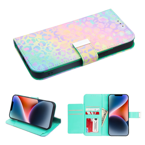 MyBat MyJacket Wallet Xtra Series with RFID Blocking for Apple iPhone 14 Plus - Holographic Leopard - MIP14MPCMJG094-2.jpg