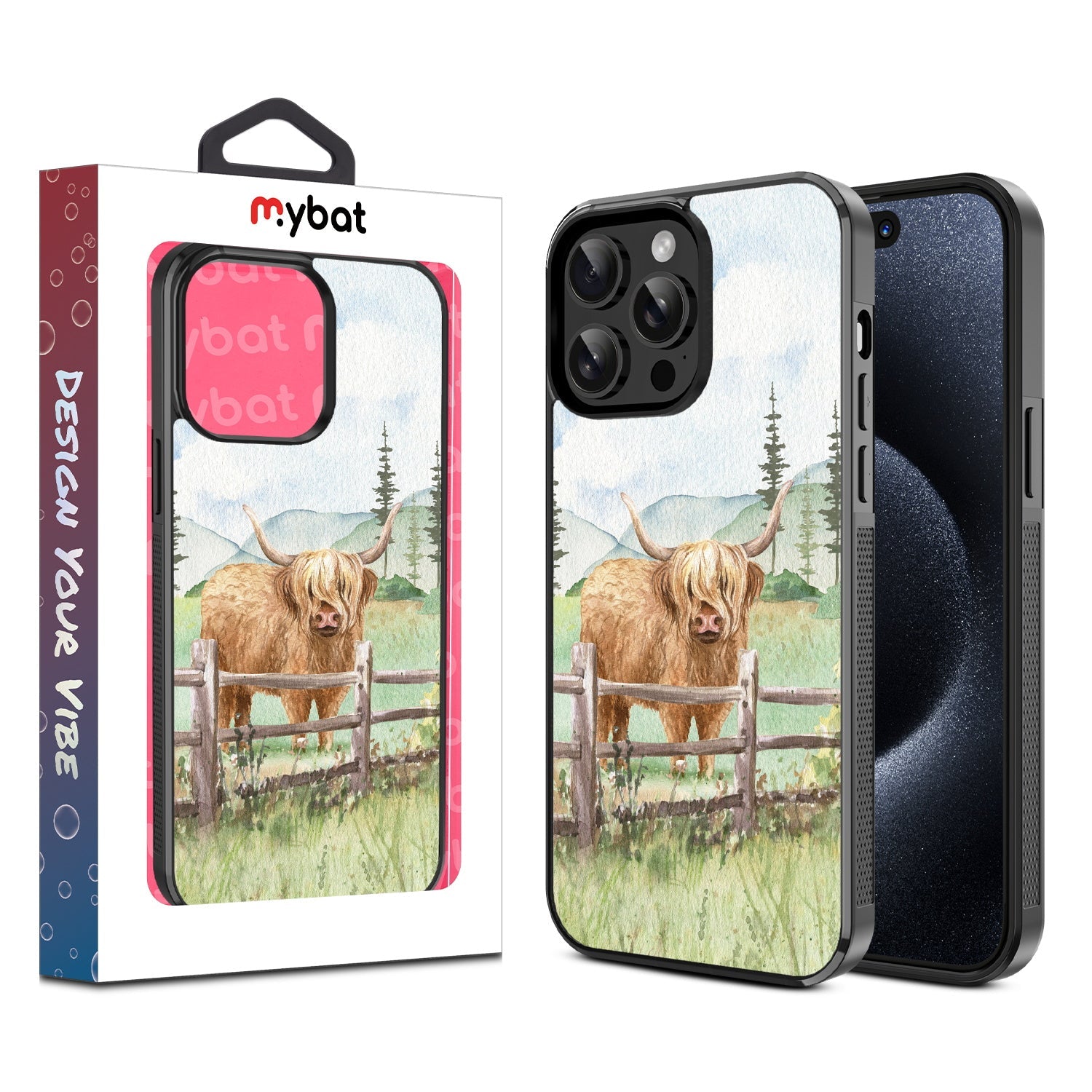 MyBat Design Lab Series Case for Apple iPhone 14 Pro - Highland Cow